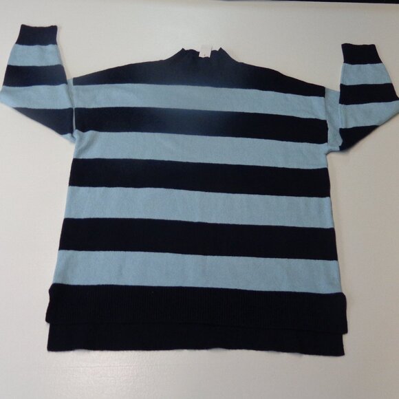 NWT Loft *Size XL  Navy and Baby Blue Striped Sweater - Picture 1 of 10